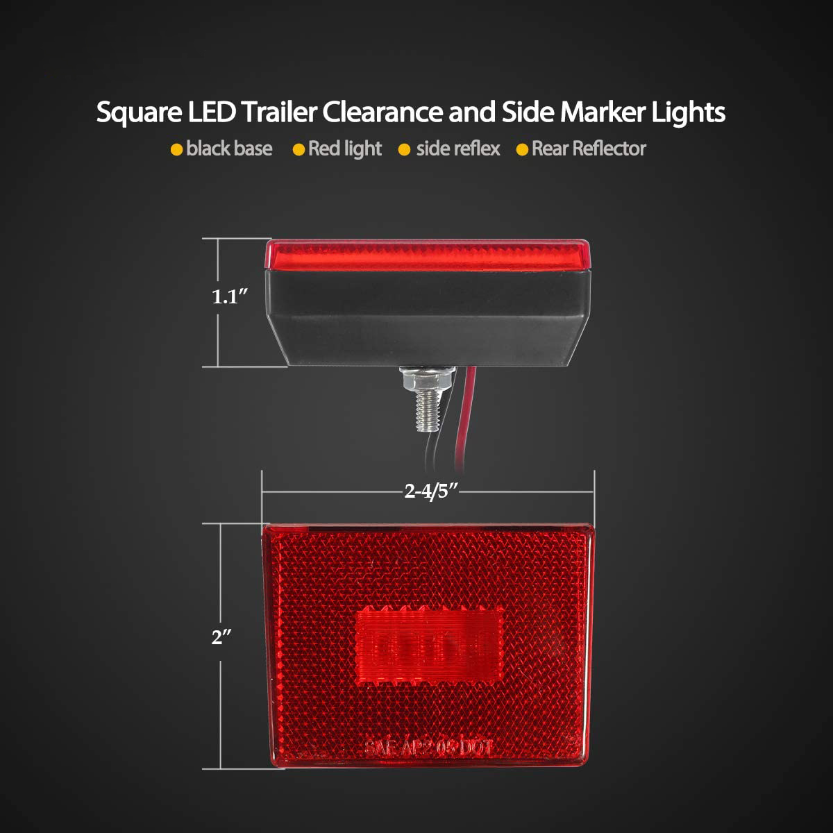 Römork için LED Bleance Reflektör Yan İşaretçi Işığı