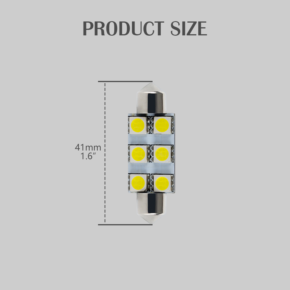 T10 36 ~ 41mm Festoon Işıkları LED İç Ampul