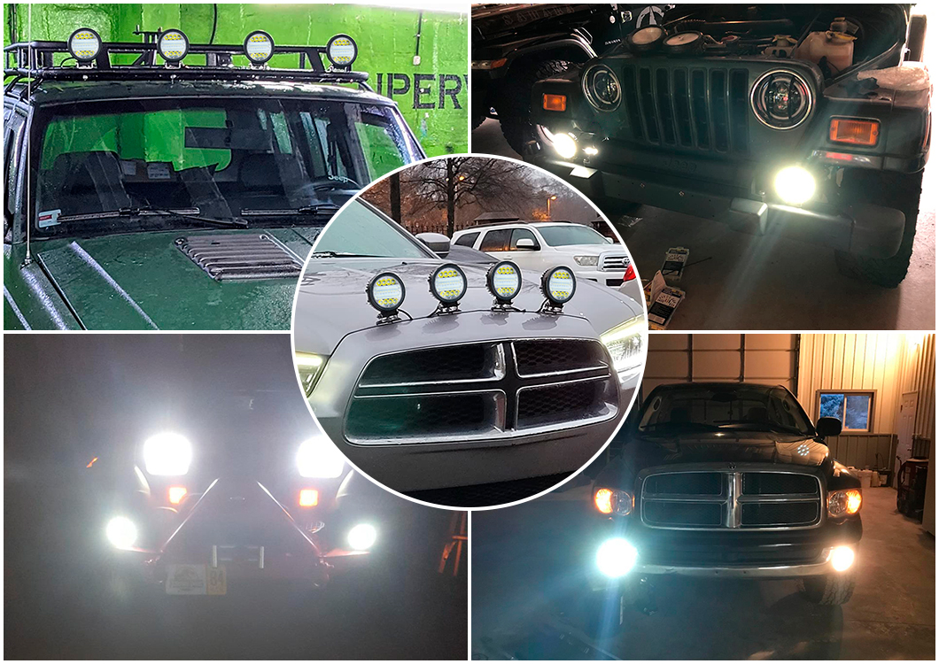 4inch LED iş ışığı 72W 4 