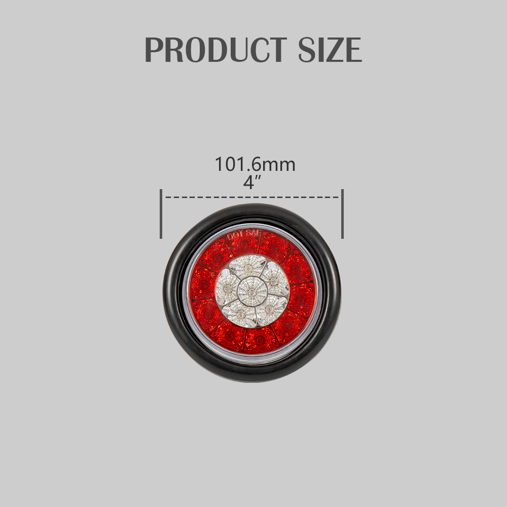 4inch Tur 3 Fonksiyon LED Kuyruk Işıkları Su Geçirmez