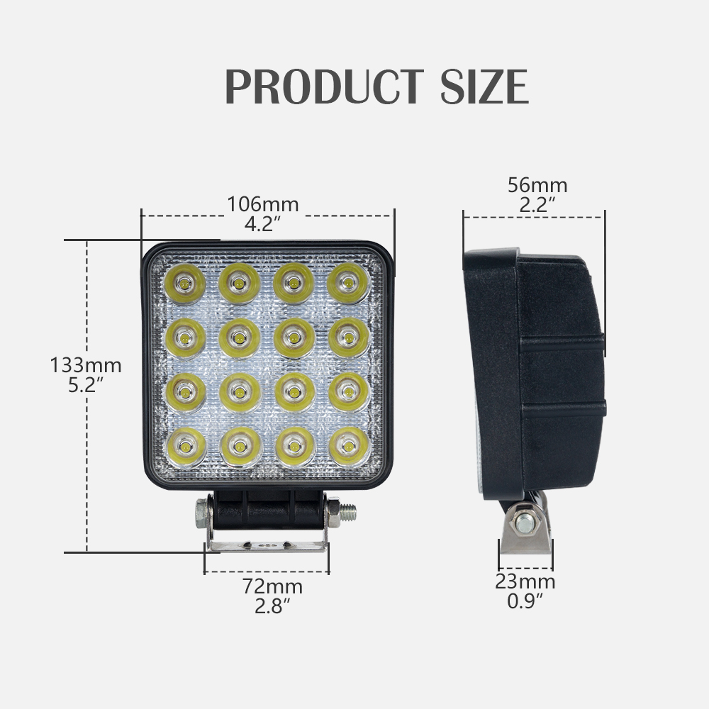 Toptan 48W kare LED iş ışık &ccedil;ubuğu 