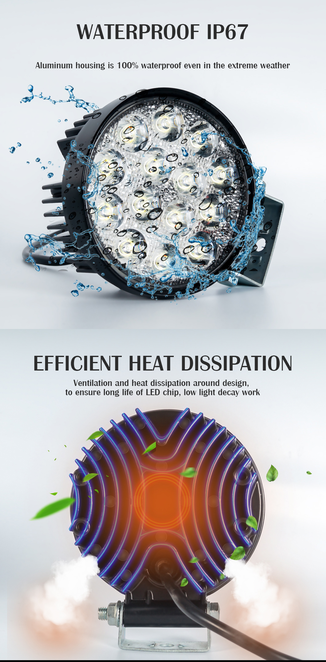 &Ccedil;in &uuml;reticisinden 6 in&ccedil; yuvarlak nokta LED iş ışığı 