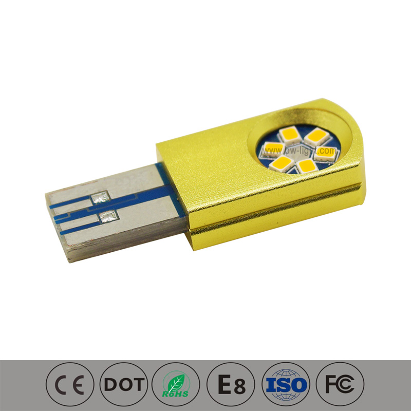 T10 USB LED sarı LED araba iç ampulü