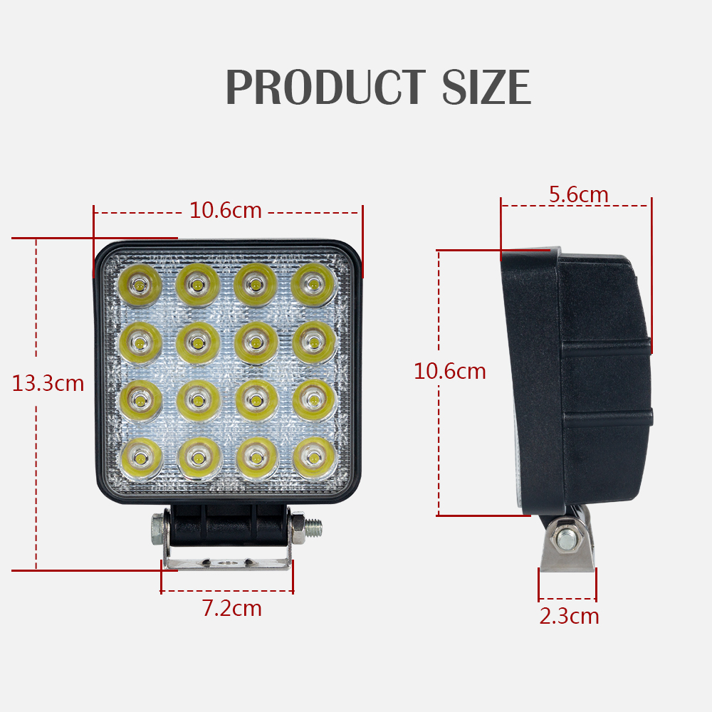 Toptan 48W kare LED iş ışık çubuğu 