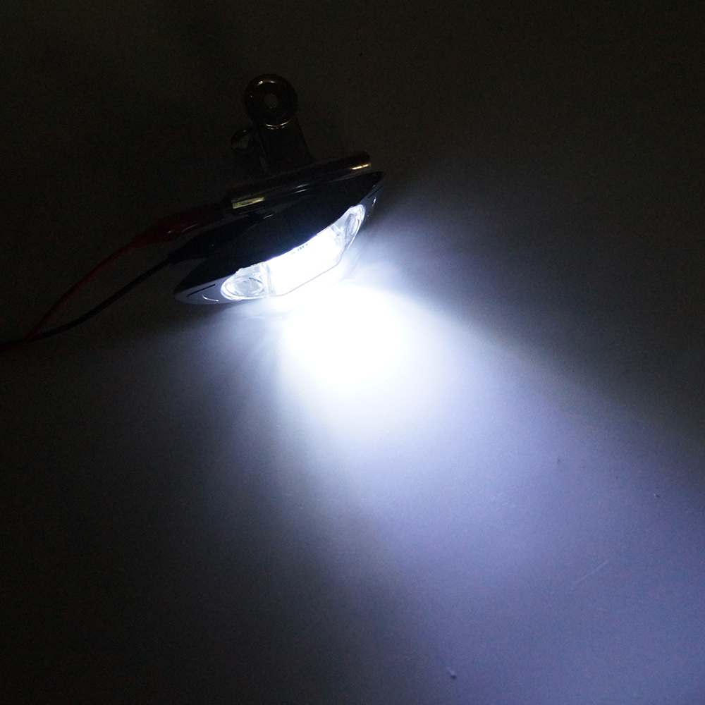 Krom çerçeveli beyaz mini LED işaretleyici ışığı 