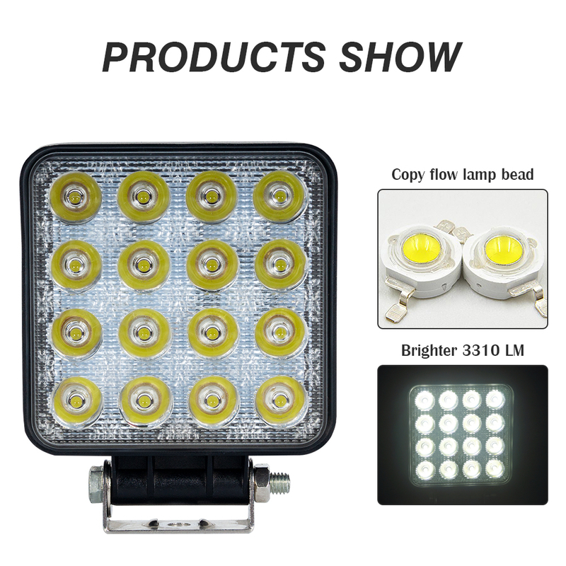 Toptan 48W kare LED iş ışık çubuğu 