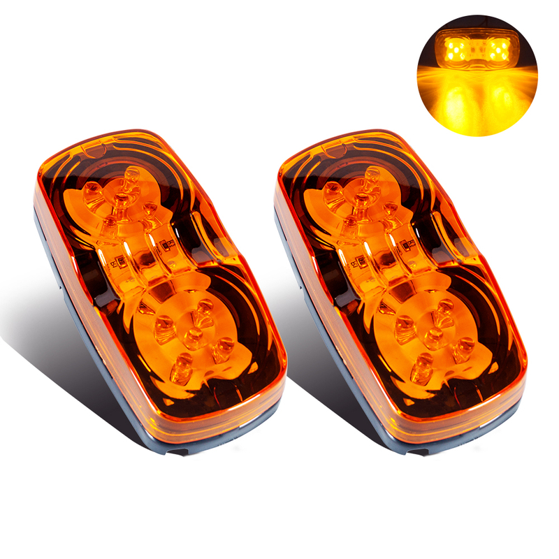 Amber Double Bullseye LED Fragman Marker Işık 