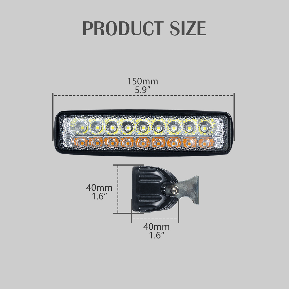 54W 6 inç LED Taşkın Sürüş Işık Çubuğu