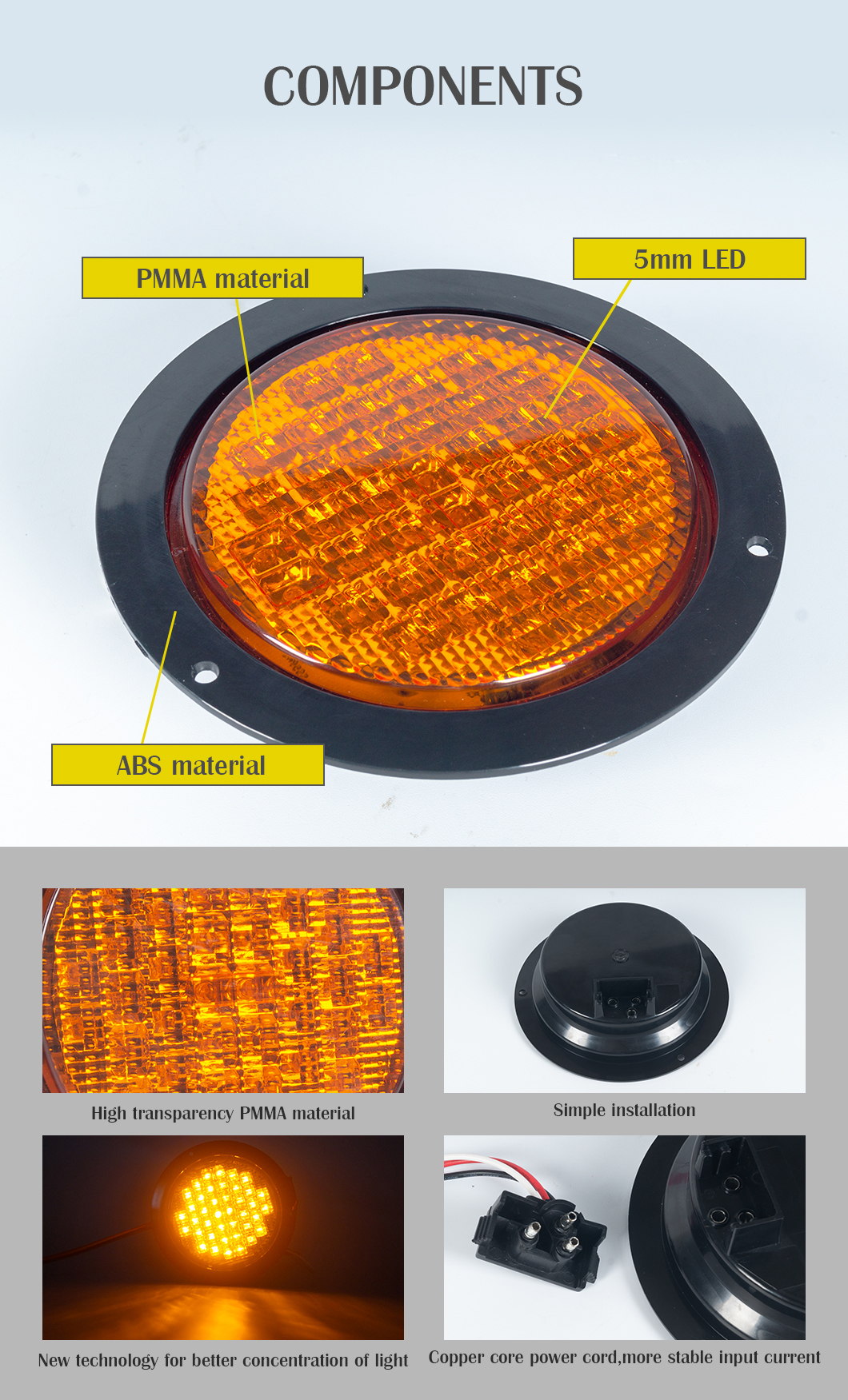 6 in&ccedil; LED kuyruk ışığı