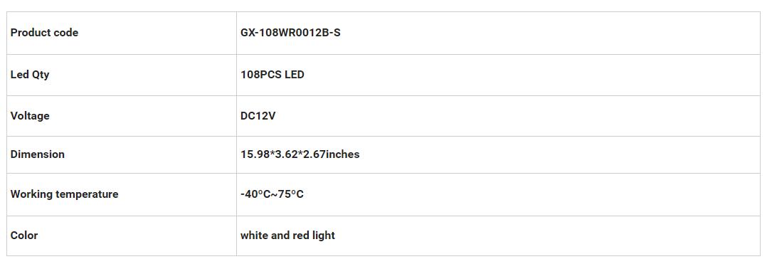 GMC Fren Işıkları GX-108WR0012B-S