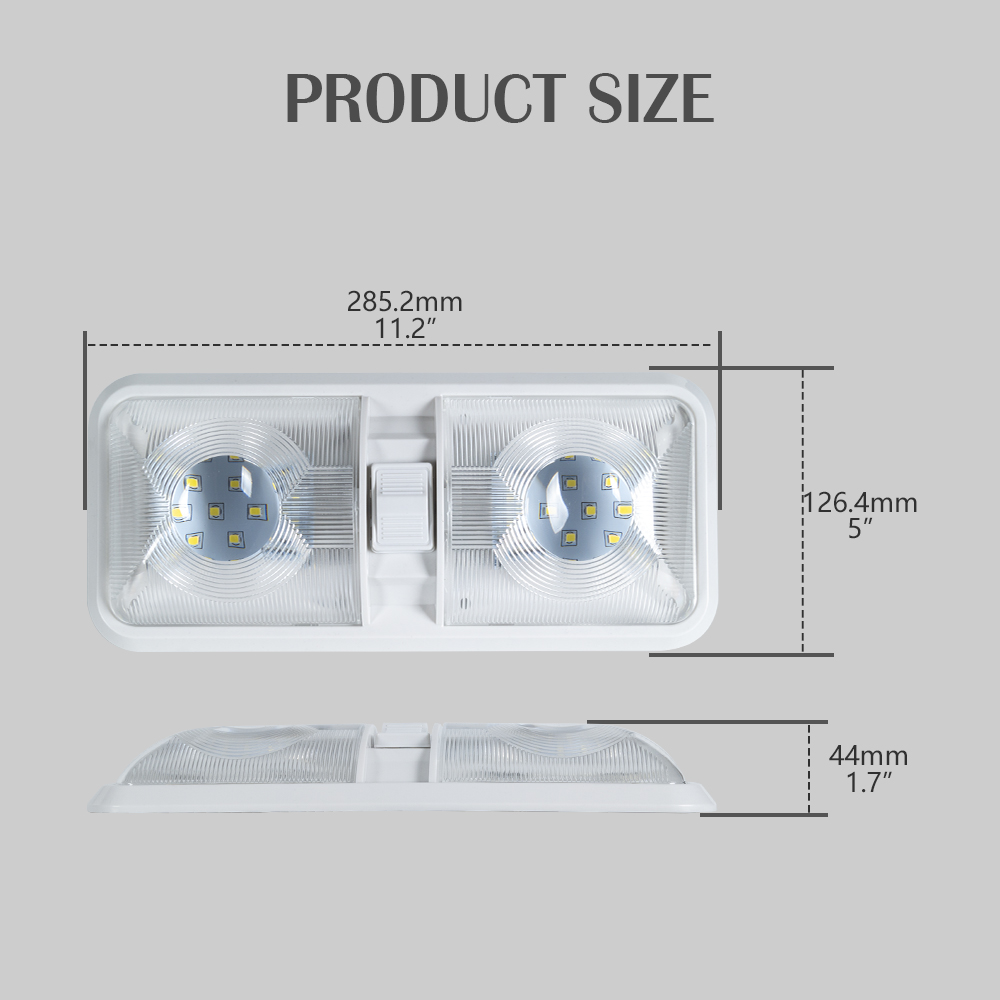 LED iç çift kubbe RV ışığı 