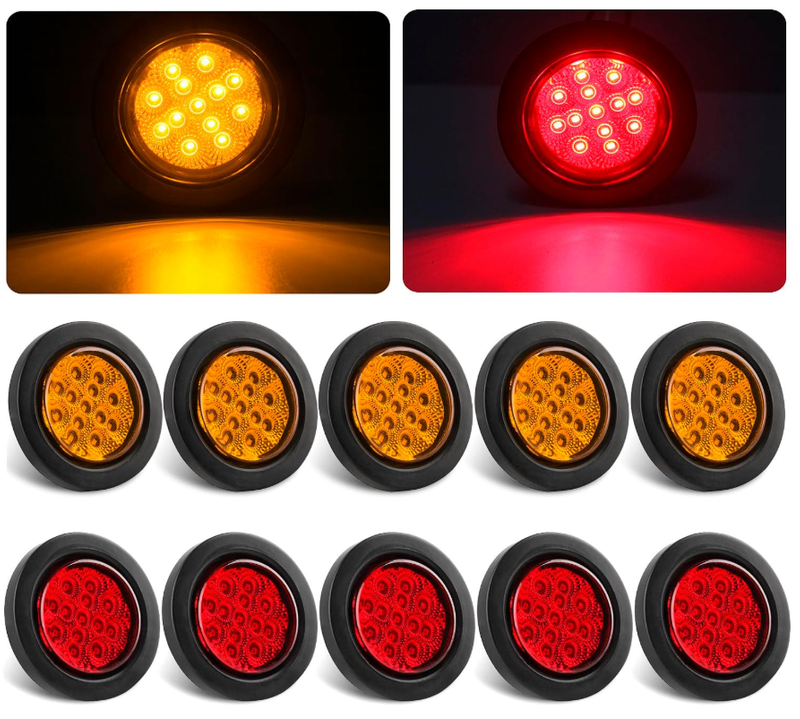 2.5 " Yuvarlak LED Yan İşaret Işıkları Yuvarlak Römork Kamyon Işıkları