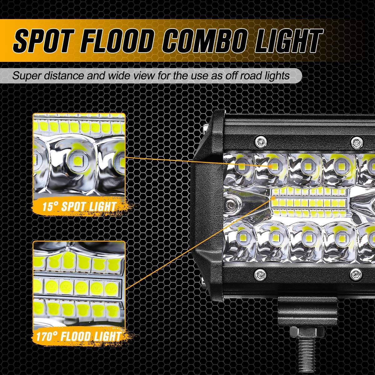 60W 4inch Spot Flood Combo LED Çalışma Işığı Çubuğu