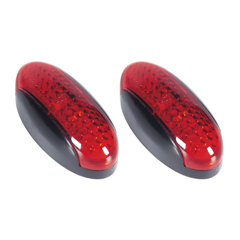 Kırmızı oval yüzey montajı LED işaretleyici yan ışık