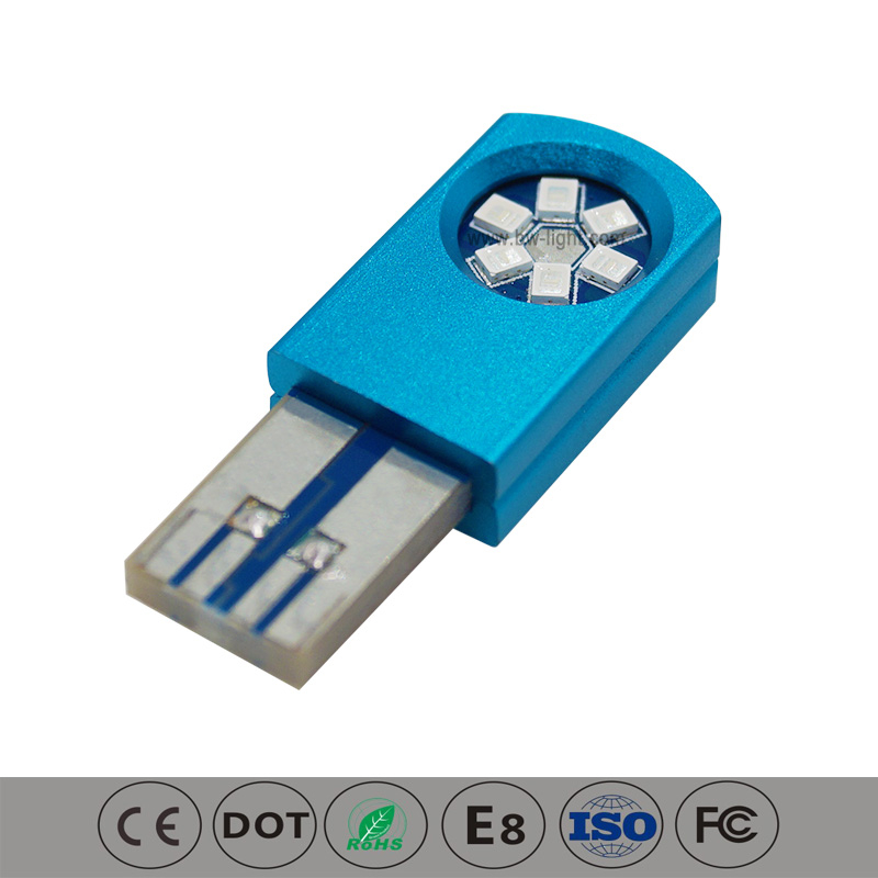 Araba için mavi USB LED Wedge Plaka Ampulü 