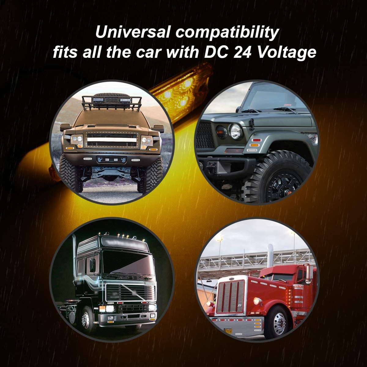 Kamyon i&ccedil;in LED Yan sinyal lambası, 12V LED Yan sinyal lambası, Amber DC12V led yan sinyal lambası, Amber 3/4 in&ccedil; led yan sinyal lambası,DC12V 3/4 in&ccedil; led yan sinyal lambası