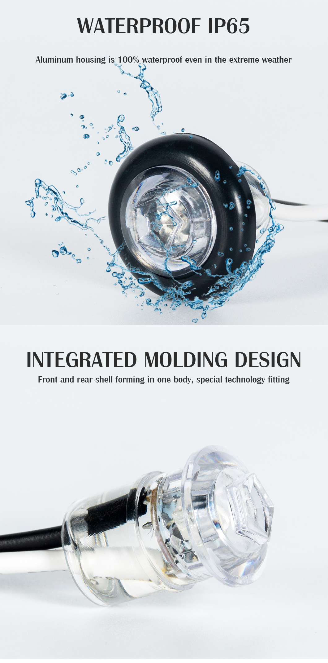 Kamyon işaretleyici ışıkları su ge&ccedil;irmez yıkama led işaretleyici ışıklar. 1.3/4 