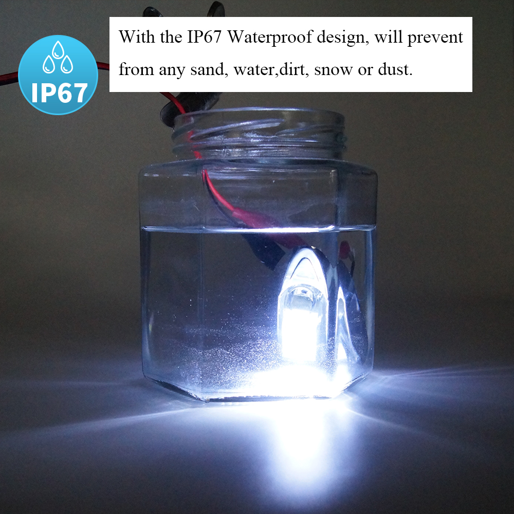 Turck i&ccedil;in Beyaz Mini LED Marker Işık Krom &Ccedil;er&ccedil;eve Otomatik Lamba