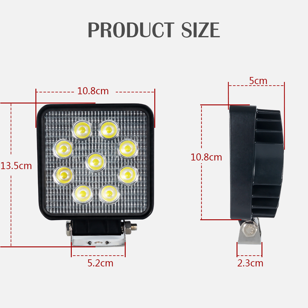 Sarı Yuvarlak 4.5 "inç LED Kamyon Sürüş Işığı